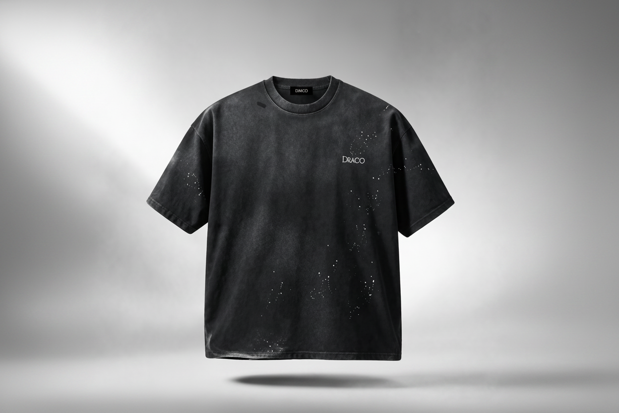 DRACO - Men's Obsidian Distressed Tee