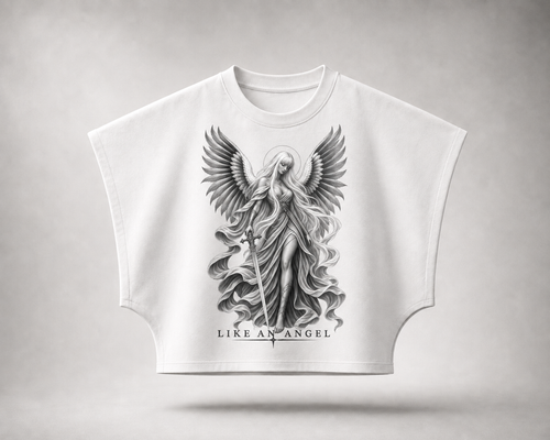 DRACO - Women's Cropped Dolman| Like an Angel | T-Shirt