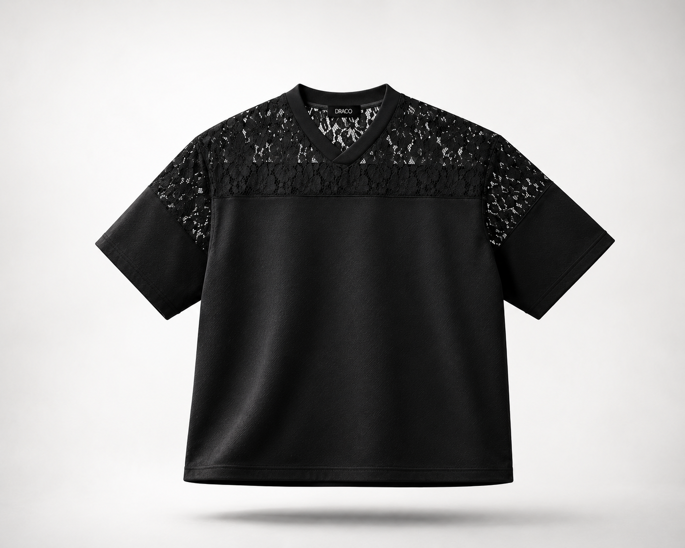 DRACO - Women's Noir Floral V-Neck T-Shirt